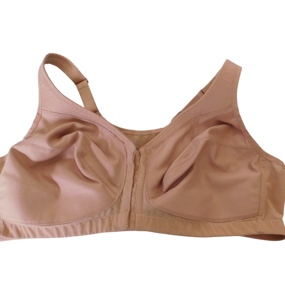 Glamorise Bra 46C Full Coverage 1265 Magic Lift Front-Closure Posture Back Bra